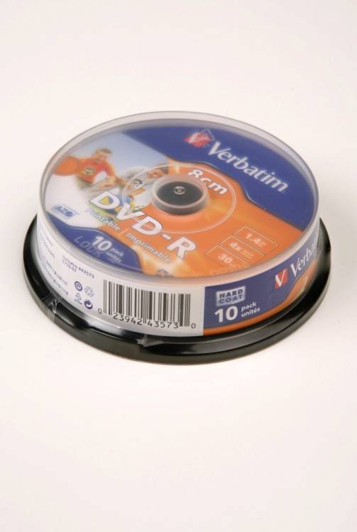 Verbatim 43573 DVD-R 8см 1.4 GB 4x CB/10 Ink Print