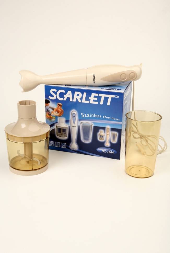SCARLETT SC-1044 чопер, стакан 0.6л,  бежевый - SCARLETT SC-1044 чопер, стакан 0.6л,  бежевый