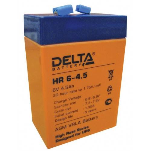 Аккумулятор DELTA HR 6-4.5 - Аккумулятор DELTA HR 6-4.5