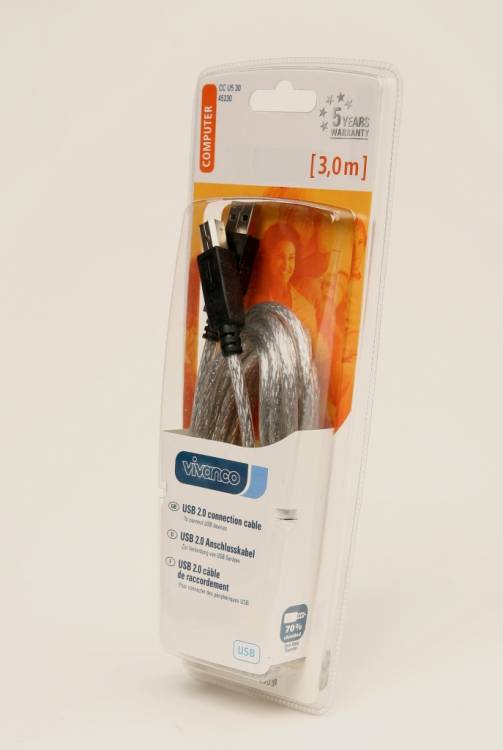VIVANCO CC U5 30  45230 USB2.0 3.0m BL1