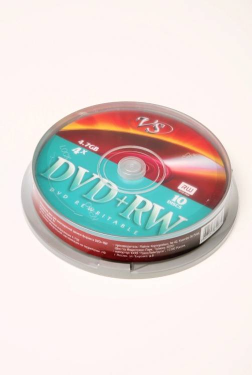 VS DVD+RW 4.7 GB 4x CB/10