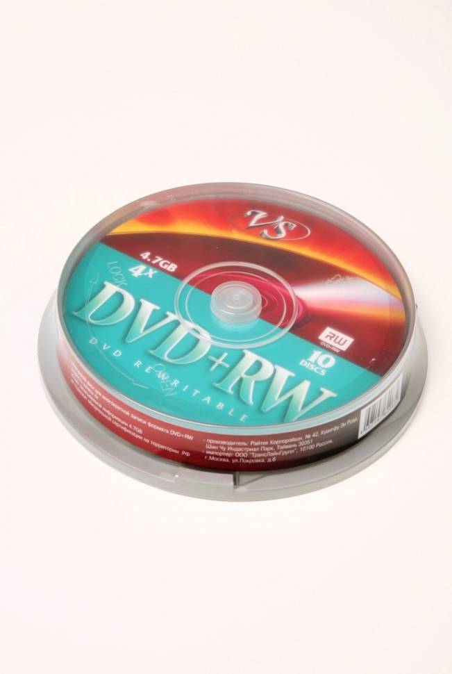 VS DVD+RW 4.7 GB 4x CB/10 - VS DVD+RW 4.7 GB 4x CB/10