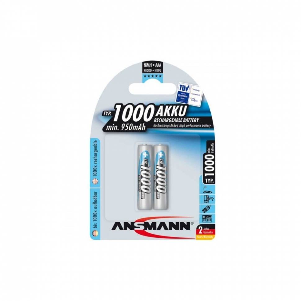 ANSMANN 5030892 maxE 1000мАч AAA BL2 - ANSMANN 5030892 maxE 1000мАч AAA BL2