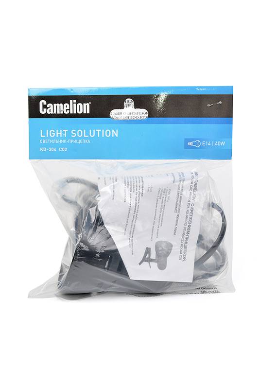 Camelion KD-304 С02 черный (на прищепке) BL1 - Camelion KD-304 С02 черный (на прищепке) BL1