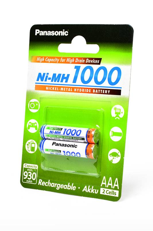 Panasonic BK-4HGAE/2BE AAA 1000mAh BL2 - Panasonic BK-4HGAE/2BE AAA 1000mAh BL2