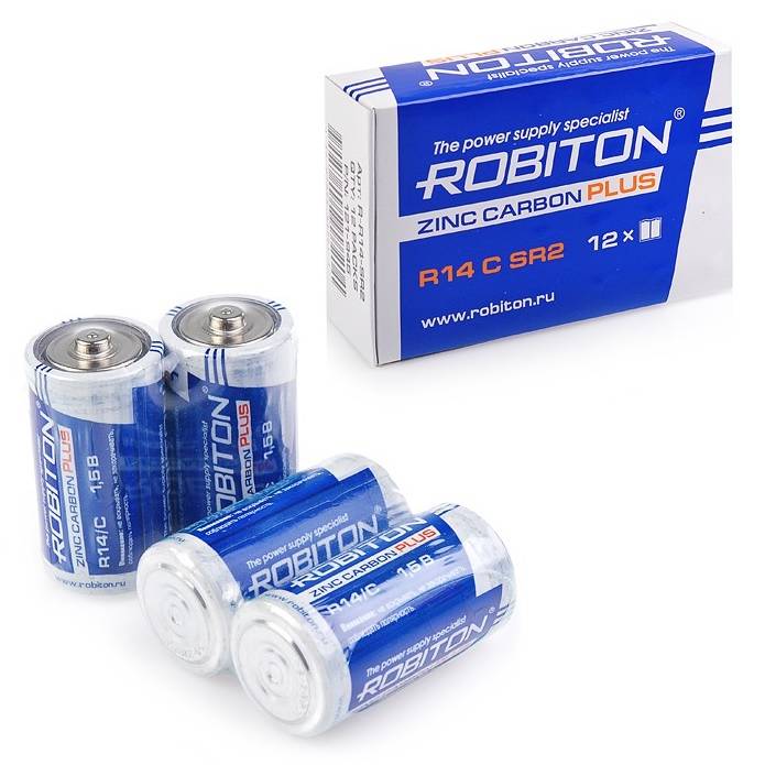 ROBITON PLUS R-R14-SR2 R14 SR2, в упак 24 шт