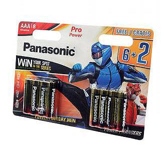 Panasonic Pro Power LR03 6+2шт Power Rangers BL8