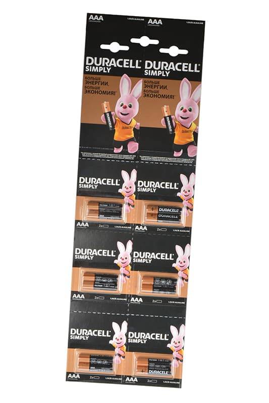 DURACELL SIMPLY LR03 отрывной 2*6 BL12 - DURACELL SIMPLY LR03 отрывной 2*6 BL12