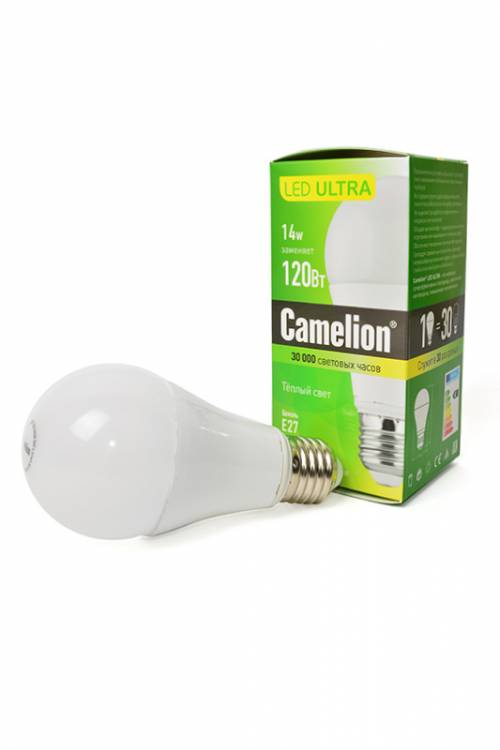 Camelion LED14-A60/830/E27 3000K 14Вт BL1