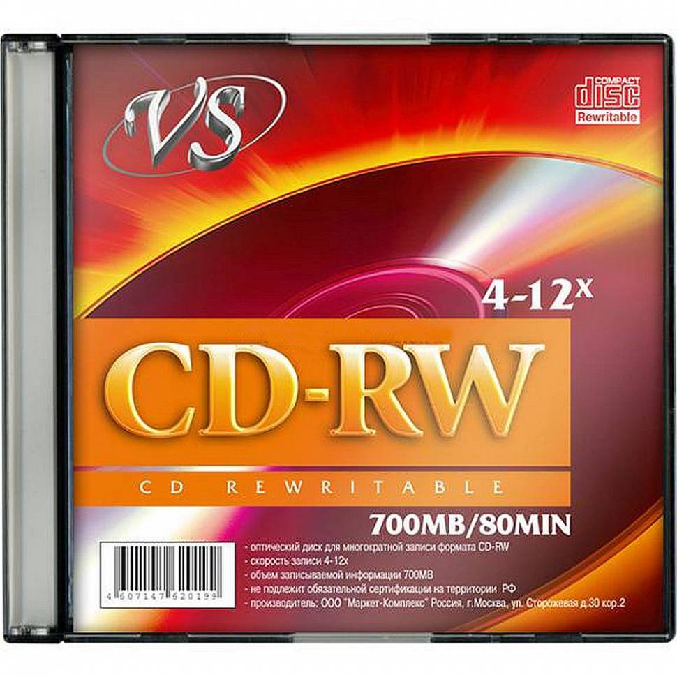 VS CD-RW 80 4-12x SL/5 - VS CD-RW 80 4-12x SL/5