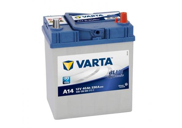 Аккумулятор Varta Blue Dynamic 40 Ач 330 A тонкие клеммы обратная пол. A14 540126 187*127*227