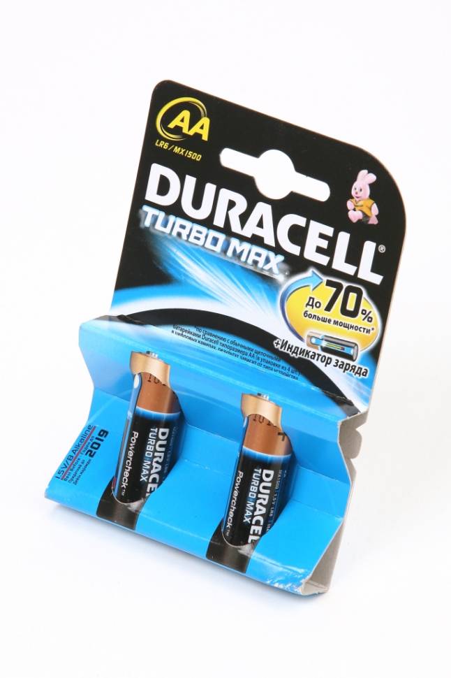 DURACELL TURBO MAX LR6 с индикатором заряда  BL2 - DURACELL TURBO MAX LR6 с индикатором заряда  BL2