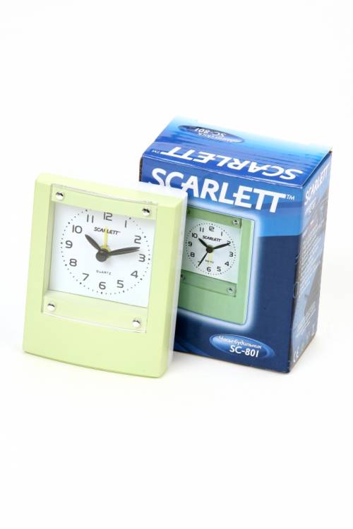 SCARLETT SC-801 будильник, классик, зеленый