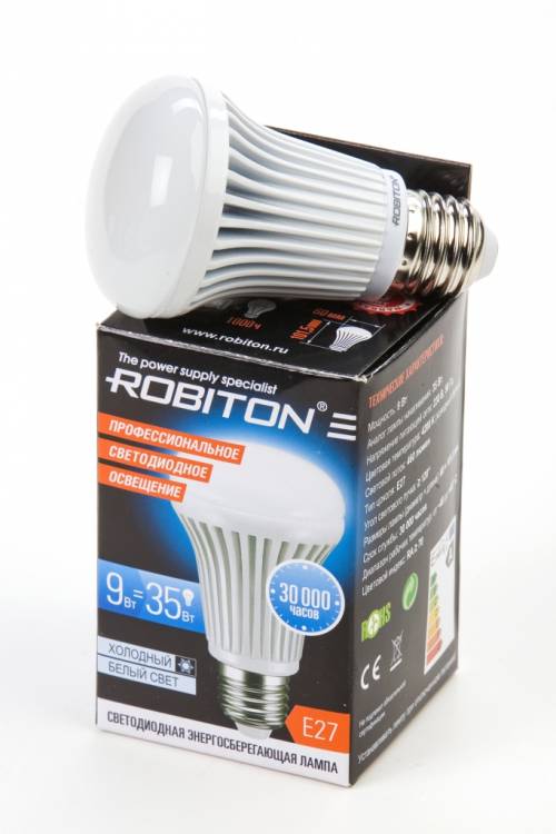 ROBITON LED M60-9W-4200K-E27 BL1