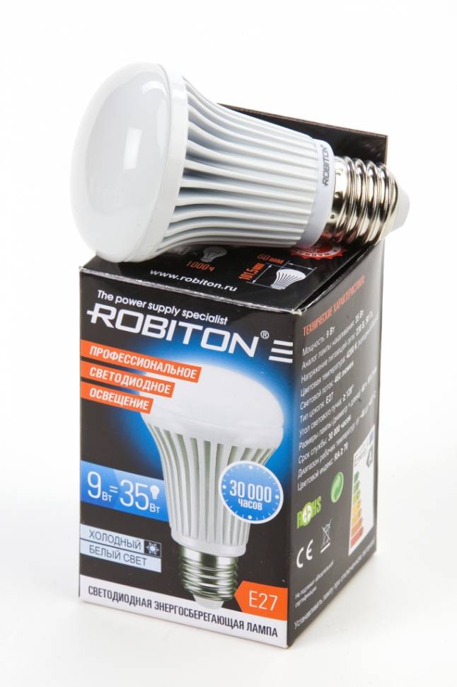 ROBITON LED M60-9W-4200K-E27 BL1 - ROBITON LED M60-9W-4200K-E27 BL1