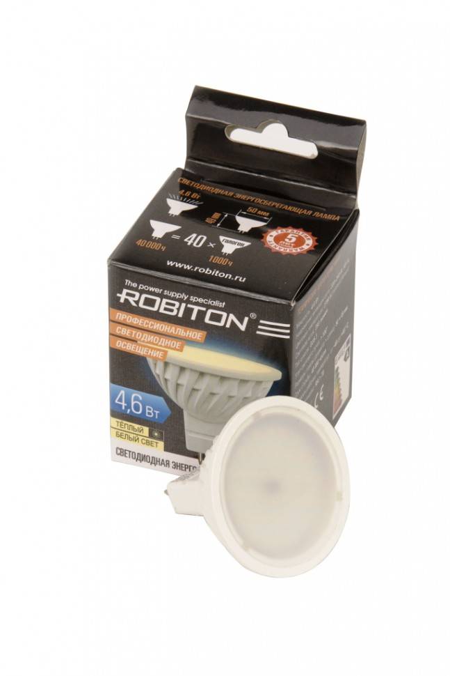 ROBITON LED MR16-4.6W-220V-2700K-GU5.3 BL1 - ROBITON LED MR16-4.6W-220V-2700K-GU5.3 BL1