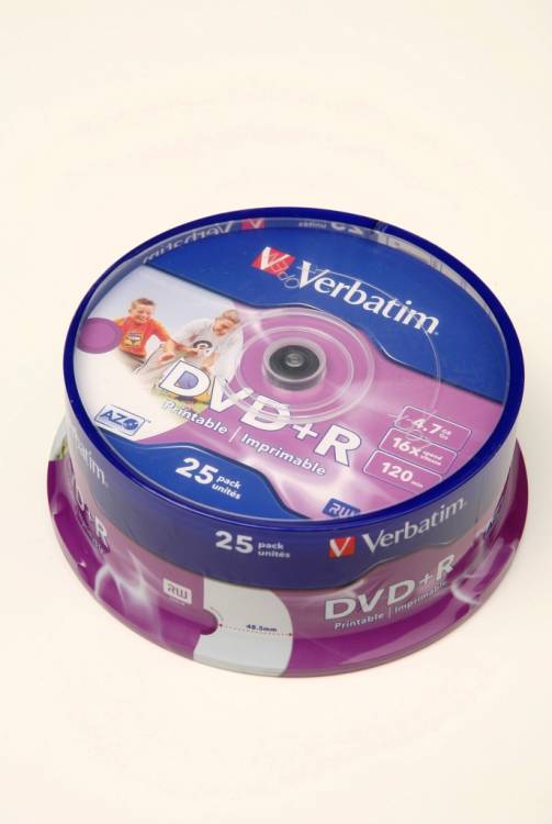 Verbatim 43539 DVD+R 4.7 GB 16x CB/25 Ink Print
