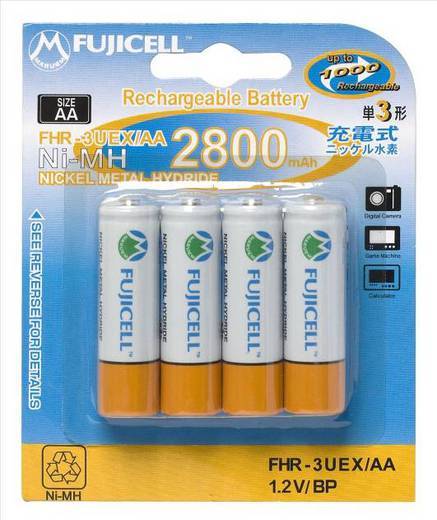 FUJICELL NiMH Rechargeable AA 2800mAh BL4 FHR-3UEX-AA