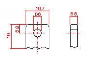 B5 (под болт М6 с гайкой)